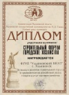 Диплом за участие в выставке «Строительный форум. Городское хозяйство.»